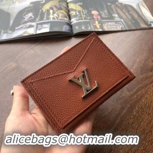 Good Quality Louis vuitton original LOCKME CARD HOLDER M68555 brown