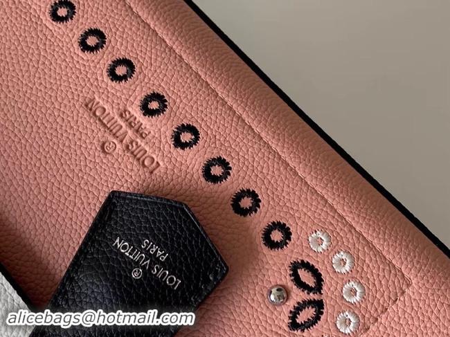 Luxury Louis vuitton original LOCKME EVER BB M53937 pink&white