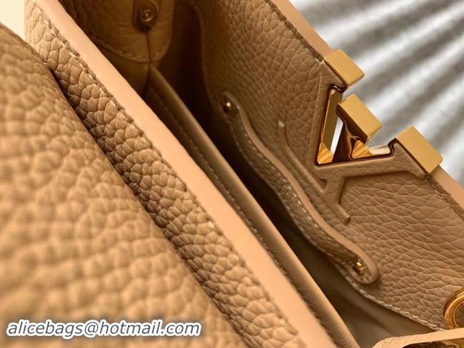 Fashion Discount Louis Vuitton Original Taurillon leather CAPUCINES BB M95509 Nude