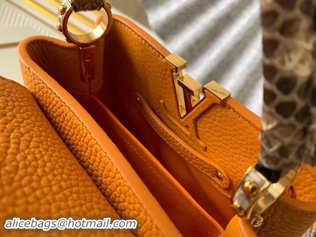 Classic Hot Louis Vuitton Original Taurillon leather CAPUCINES BB M95509 yellow