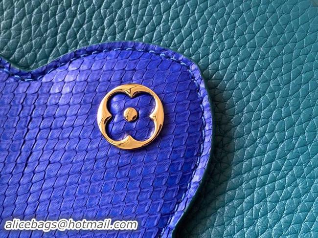 Fashion Louis Vuitton Original Taurillon leather CAPUCINES BB M95509 blue