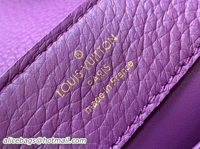 Discount Louis Vuitton Original Taurillon leather CAPUCINES BB M95509 purple