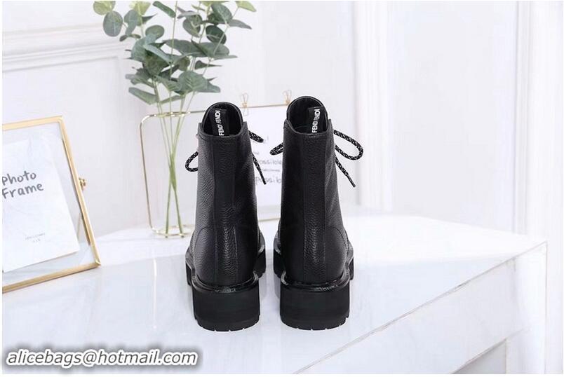 Top Quality Fendi Black Leather Biker Boots F8T69