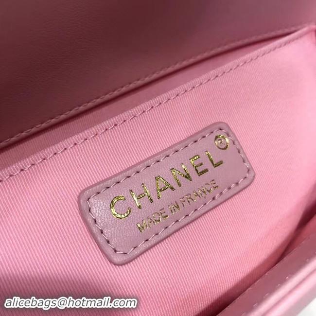 Discounts Chanel Leboy Original leather Shoulder Bag H67086 pink & gold -Tone Metal