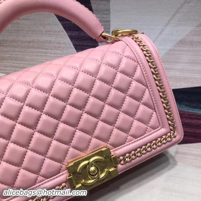 Discounts Chanel Leboy Original leather Shoulder Bag H67086 pink & gold -Tone Metal