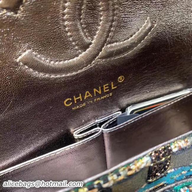 Discount CHANEL Tweed Calfskin -Tone & Gold-Tone Metal AS1112 green