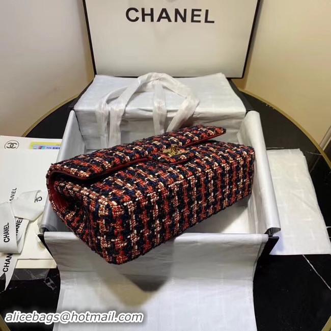 Most Popular CHANEL Tweed Calfskin -Tone & Gold-Tone Metal AS1112 red