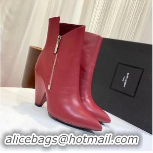 Buy Faux Yves Saint Laurent Wedge Booties YSL8962 Red