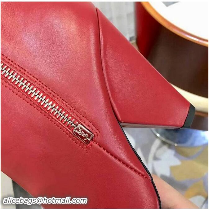 Buy Faux Yves Saint Laurent Wedge Booties YSL8962 Red