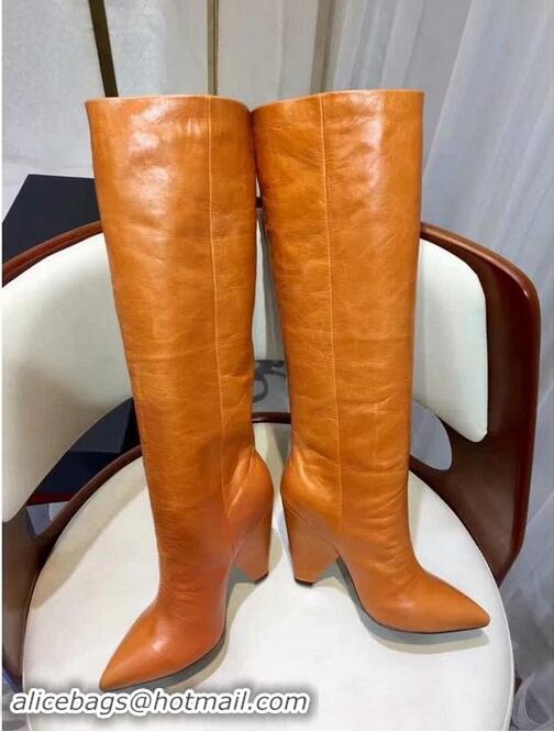 ​Low Cost Saint Laurent High Boots Calf Leather For Women YSL8964