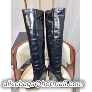 Free Shipping Saint Laurent High Boots Leather For Women YSL8966