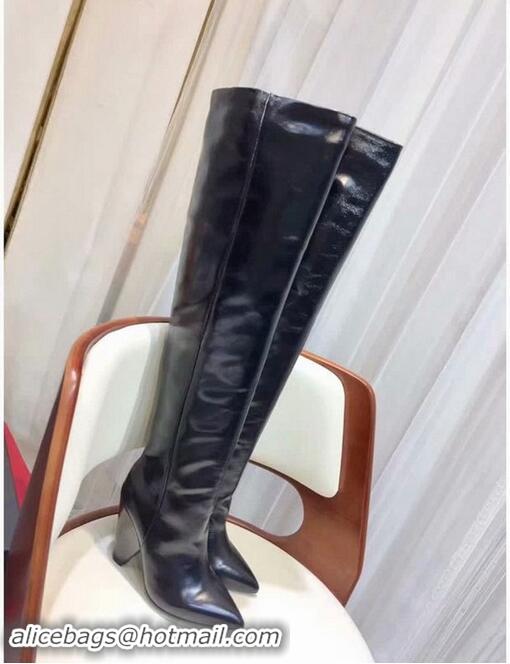 Free Shipping Saint Laurent High Boots Leather For Women YSL8966