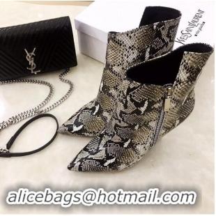 Best Price Saint Laurent Heel 10.5cm Niki Wedge Booties Python Pattern YSL8970