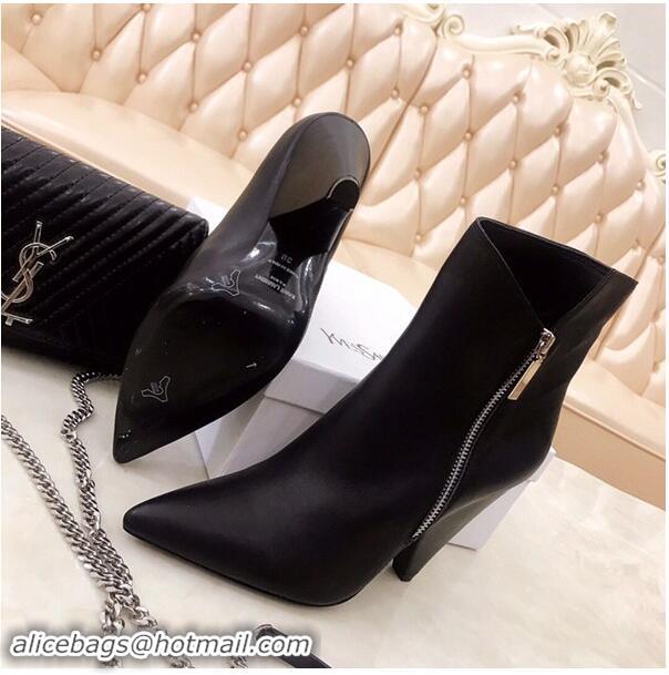 Top Quality Saint Laurent Heel 10.5cm Niki Wedge Booties YSL8970 Black 2019