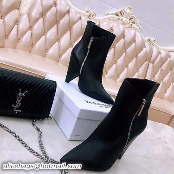 Top Quality Saint Laurent Heel 10.5cm Niki Wedge Booties YSL8970 Black 2019