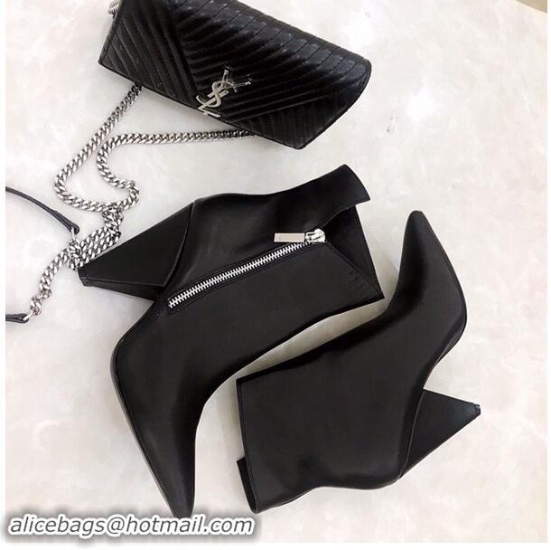 Top Quality Saint Laurent Heel 10.5cm Niki Wedge Booties YSL8970 Black 2019