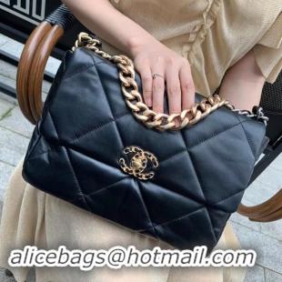 Classic Hot Chanel 19 flap bag AS1161 black