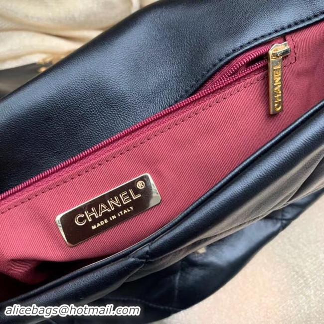 Classic Hot Chanel 19 flap bag AS1161 black