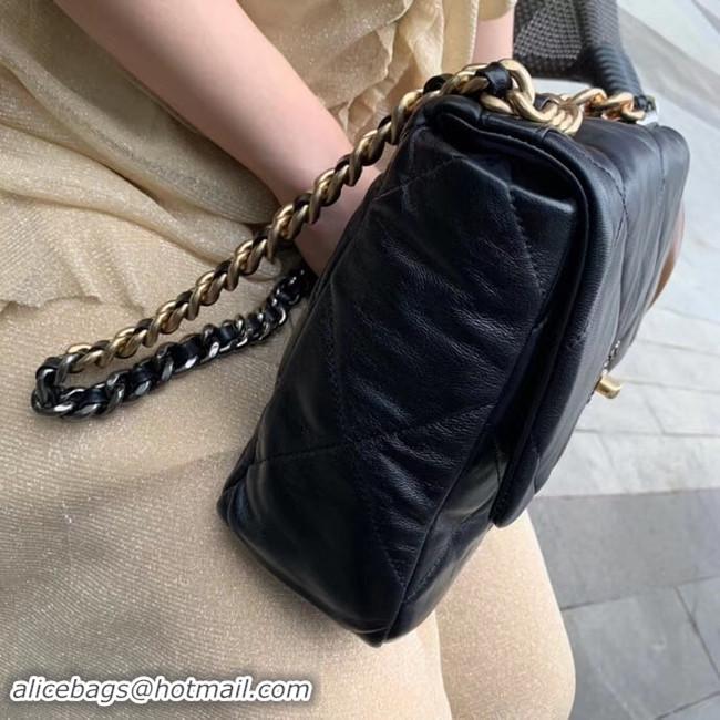 Classic Hot Chanel 19 flap bag AS1161 black