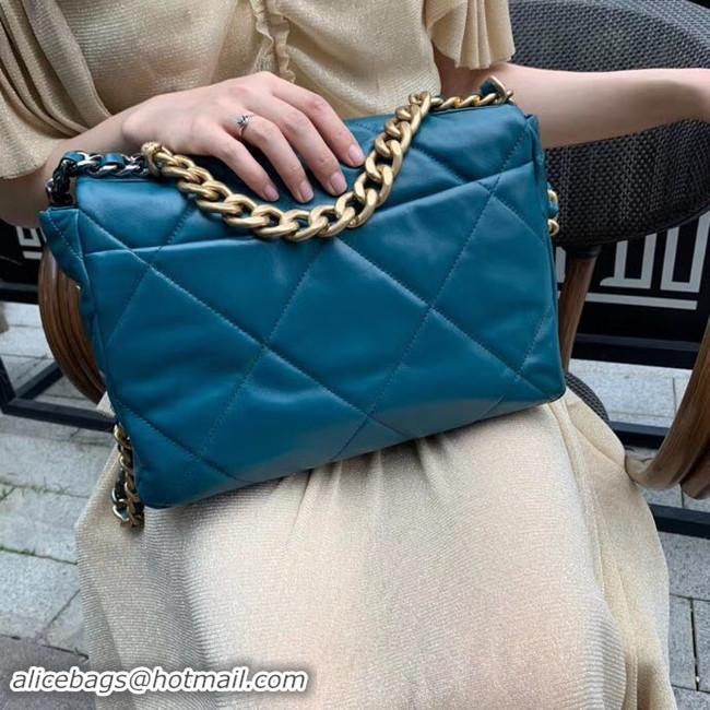 Grade Chanel 19 flap bag AS1161 blue