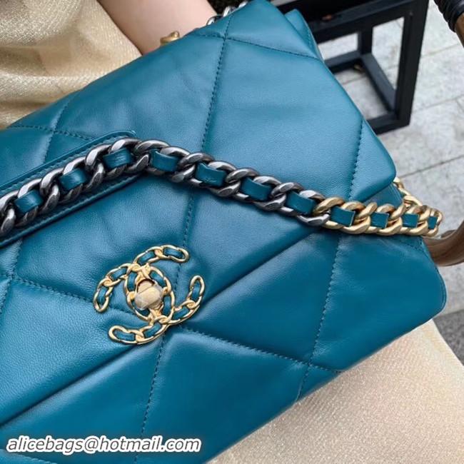 Grade Chanel 19 flap bag AS1161 blue