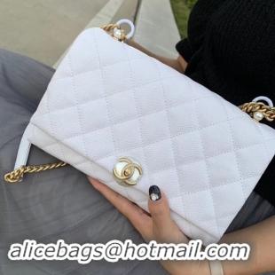 Best Price Chanel flap bag AS1170 white