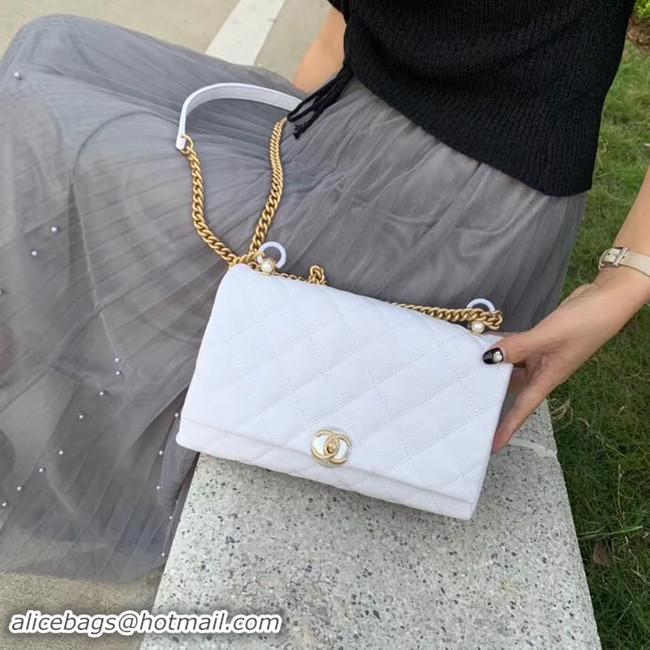 Best Price Chanel flap bag AS1170 white