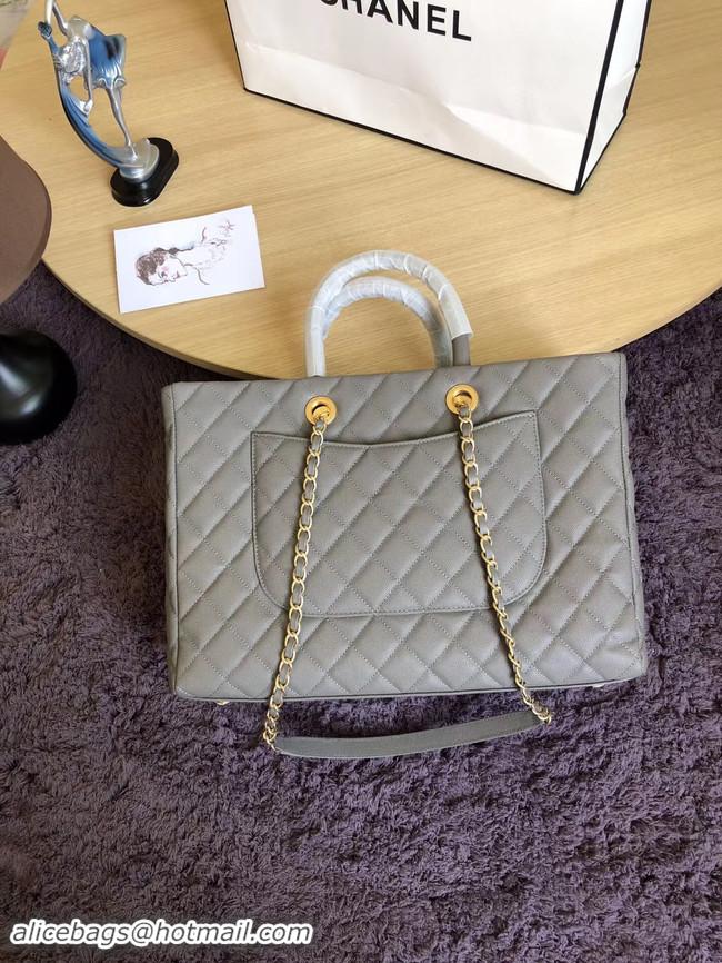 Trendy Design Chanel Original large shopping bag Grained Calfskin A93525 grey