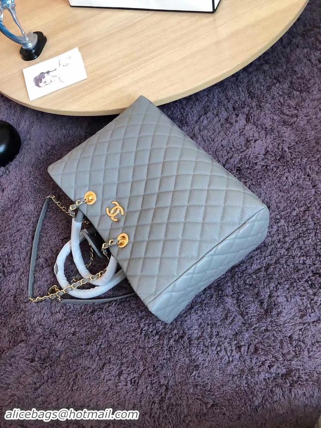 Trendy Design Chanel Original large shopping bag Grained Calfskin A93525 grey