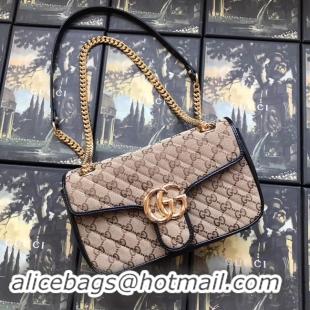 Fashion Gucci GG Marmont small shoulder bag 443497 black 