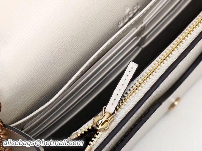 Luxury Gucci GG Marmont mini shoulder bag 600663 white