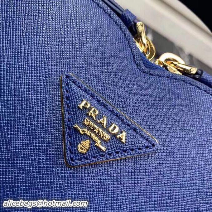 Luxury Prada Saffiano Original Leather Tote Heart Bag 1BH144 Blue