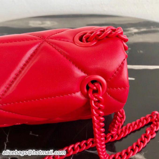 Charming Prada Original Lambskin Leather Shoulder Bag 1BD233 Red