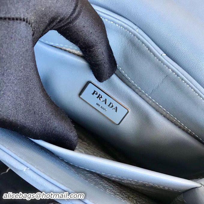 Good Taste Prada Original Lambskin Leather Shoulder Bag 1BD233 Blue