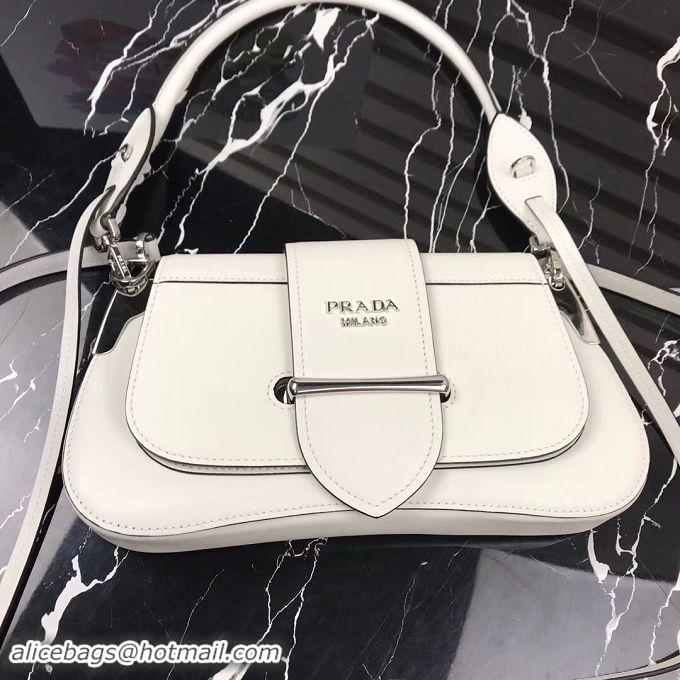 Fashion Prada Sidonie leather shoulder bag 1BD168 White