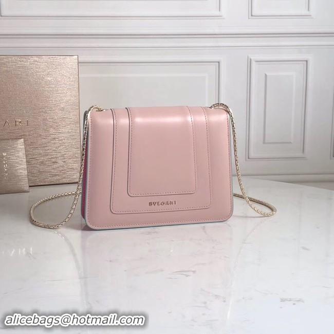 Top Quality BVLGARI mini Shoulder Bag Calfskin Leather BG2283 pink