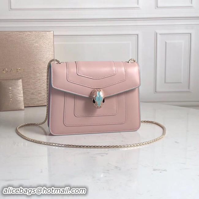 Top Quality BVLGARI mini Shoulder Bag Calfskin Leather BG2283 pink