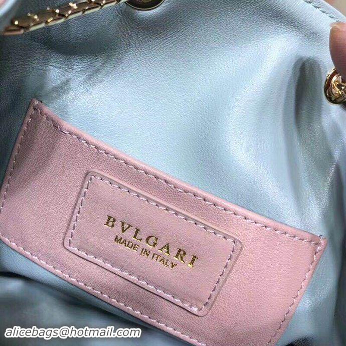 Promotional BVLGARI Serpenti Forever leather flap bag 287614 Pink