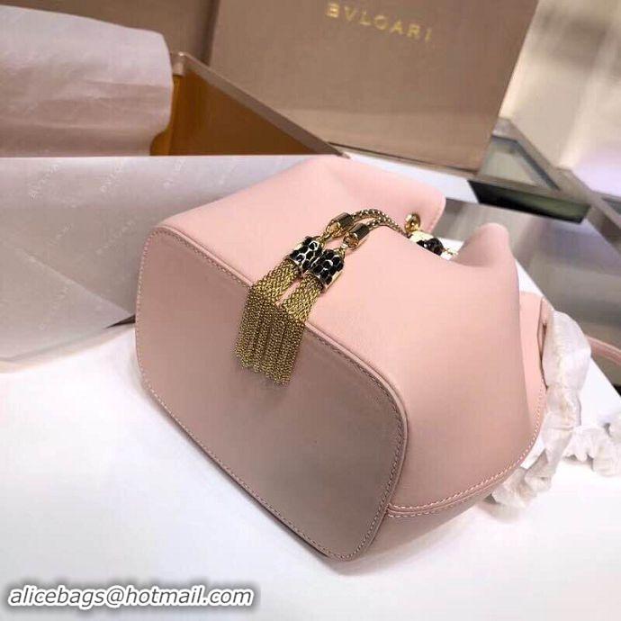 Promotional BVLGARI Serpenti Forever leather flap bag 287614 Pink