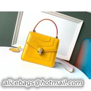 Cheap Price Bvlgari Serpenti Forever leather small crossbody bag 70736 yellow