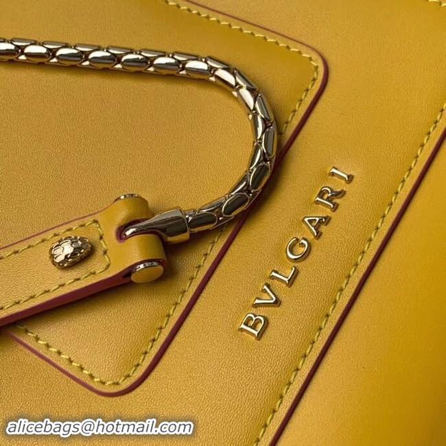 Cheap Price Bvlgari Serpenti Forever leather small crossbody bag 70736 yellow