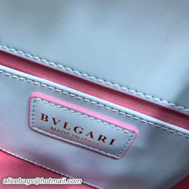 Trendy Design BVLGARI Serpenti Forever metallic-leather shoulder bag 39174 light blue