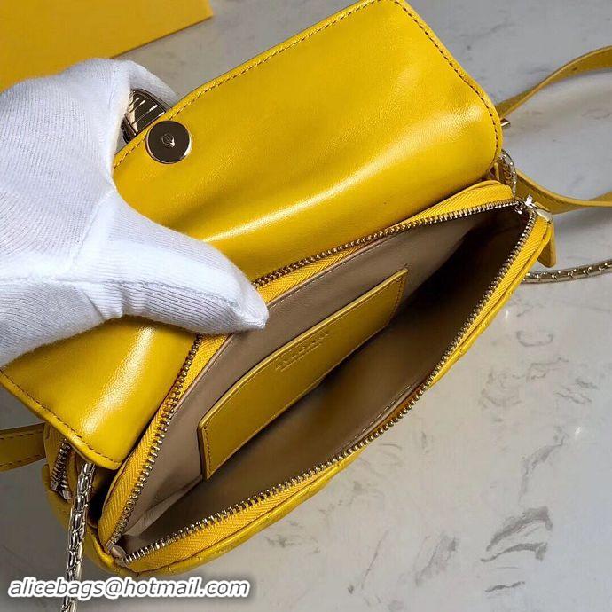 Best Price BVLGARI Serpenti Forever Original Calfskin Leather Belt Bag 287852 Yellow