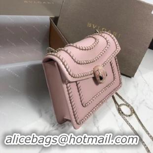 Luxury BVLGARI mini Shoulder Bag Calfskin Leather BG22889 pink