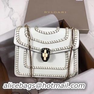 Good Quality BVLGARI mini Shoulder Bag Calfskin Leather BG22889 white