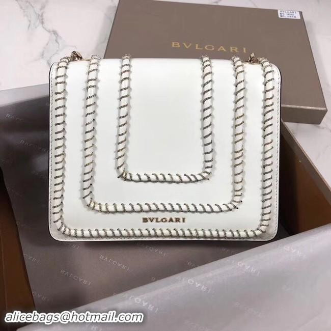 Good Quality BVLGARI mini Shoulder Bag Calfskin Leather BG22889 white