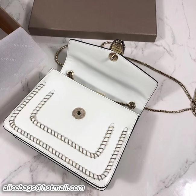 Good Quality BVLGARI mini Shoulder Bag Calfskin Leather BG22889 white