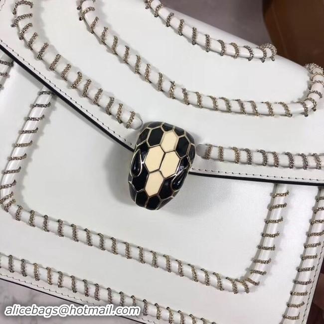 Good Quality BVLGARI mini Shoulder Bag Calfskin Leather BG22889 white