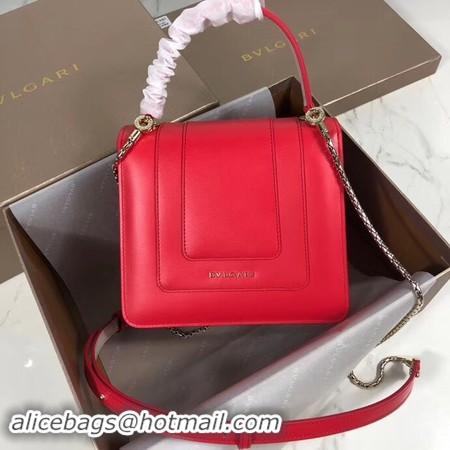 Discount Bvlgari Serpenti Forever leather small crossbody bag 288687 red&white