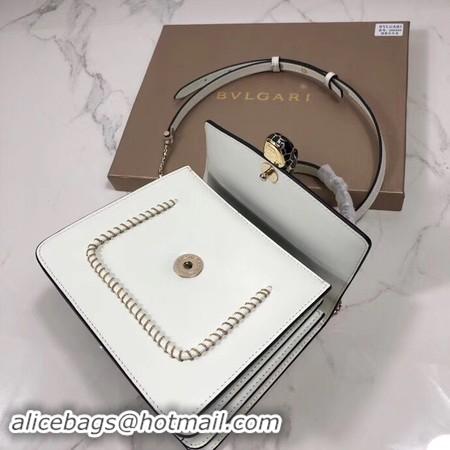 Sophisticated Bvlgari Serpenti Forever leather small crossbody bag B286999 white